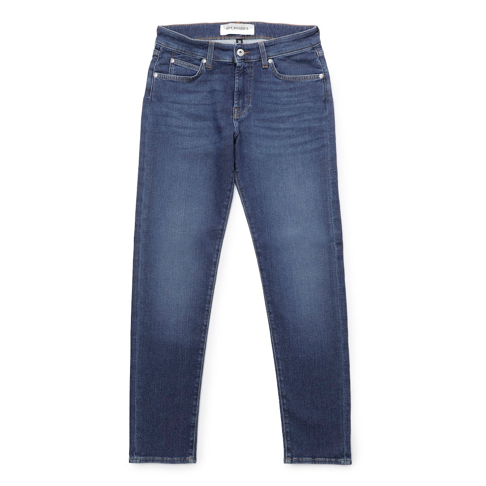 ロイ ロジャース / ジャージーデニム パンツ/SLIM/Leonardo JP MAN Slub knit denim Dark blue