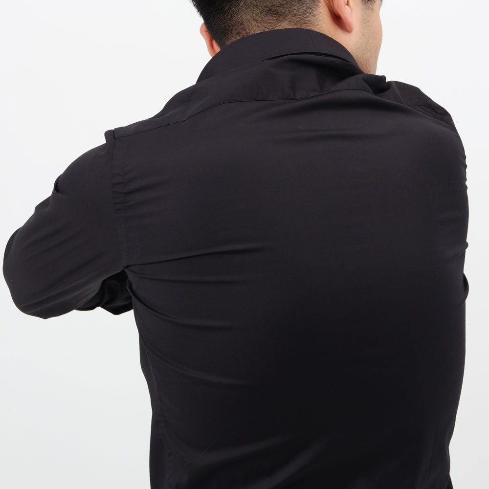 マリア・サンタンジェロ / ストレッチコットン ワイドカラー シャツ/MARCO/SUPER SLIM FIT