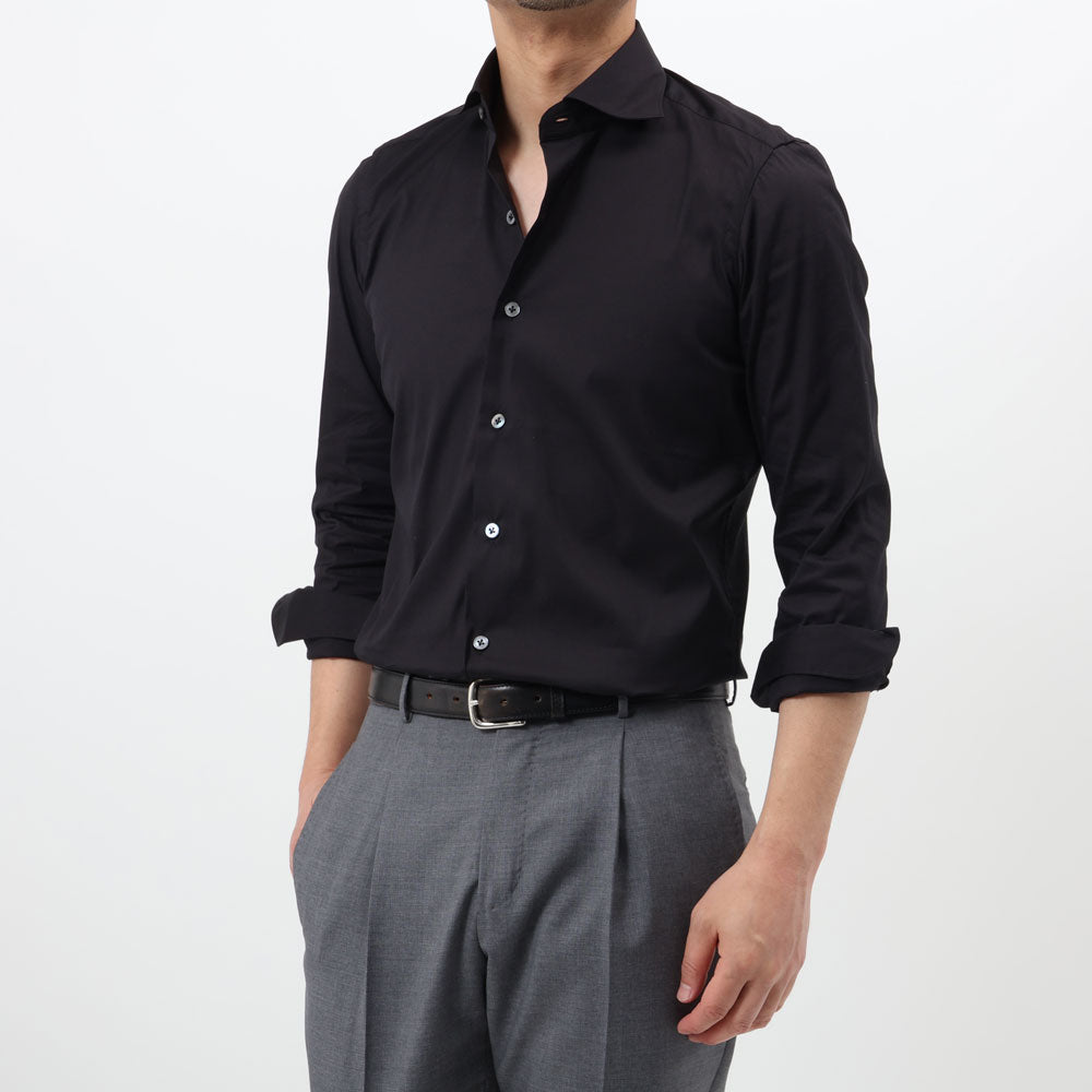 マリア・サンタンジェロ / ストレッチコットン ワイドカラー シャツ/MARCO/SUPER SLIM FIT