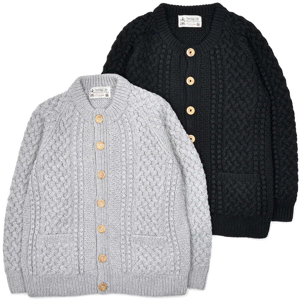 INVERALLAN（インバーアラン） 4A GOLFER CARDIGAN カシミヤ ノーカラー カーディガン