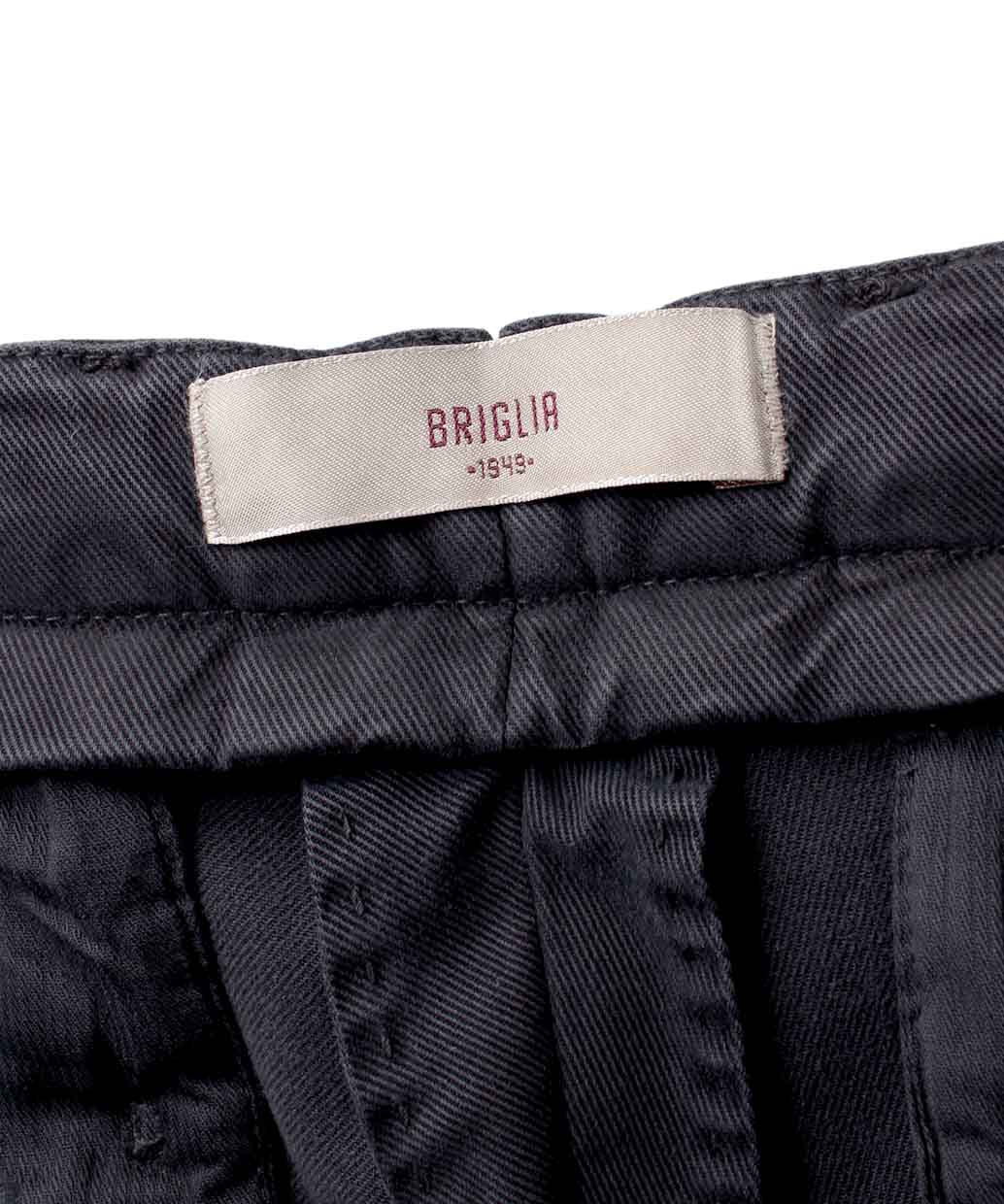 BRIGLIA 1948 NAVIGLIO コットンストレッチ ノープリーツ パンツ