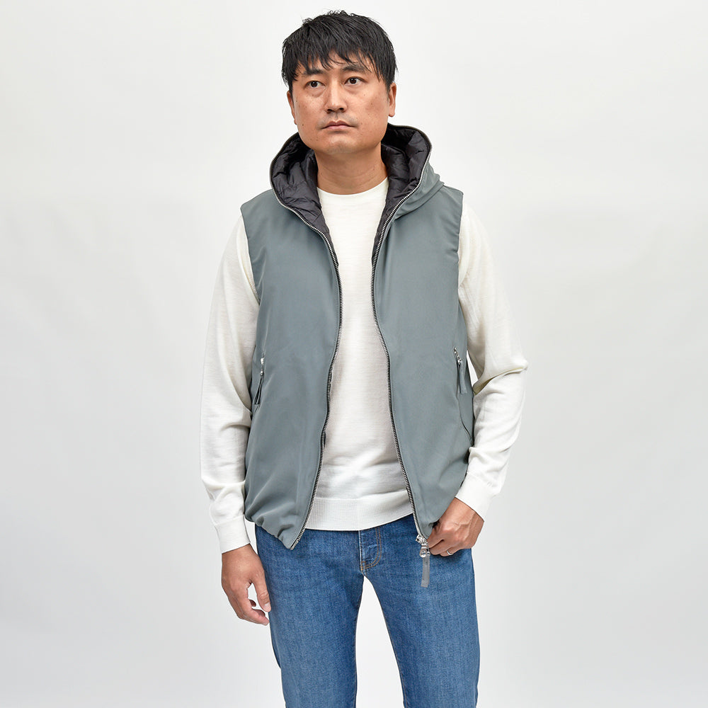 giabsarchivio×DUVETICA（ジャブスアルキヴィオ×デュベティカ） ISCHIA ナイロンツイルジャージー ダウンベスト A5772