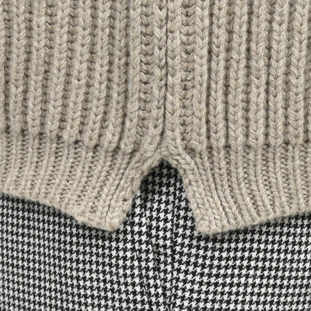 garoh（ガロウ） garoh knit02 ローゲージカシミア フィッシャーマン リブ クルーネックニット