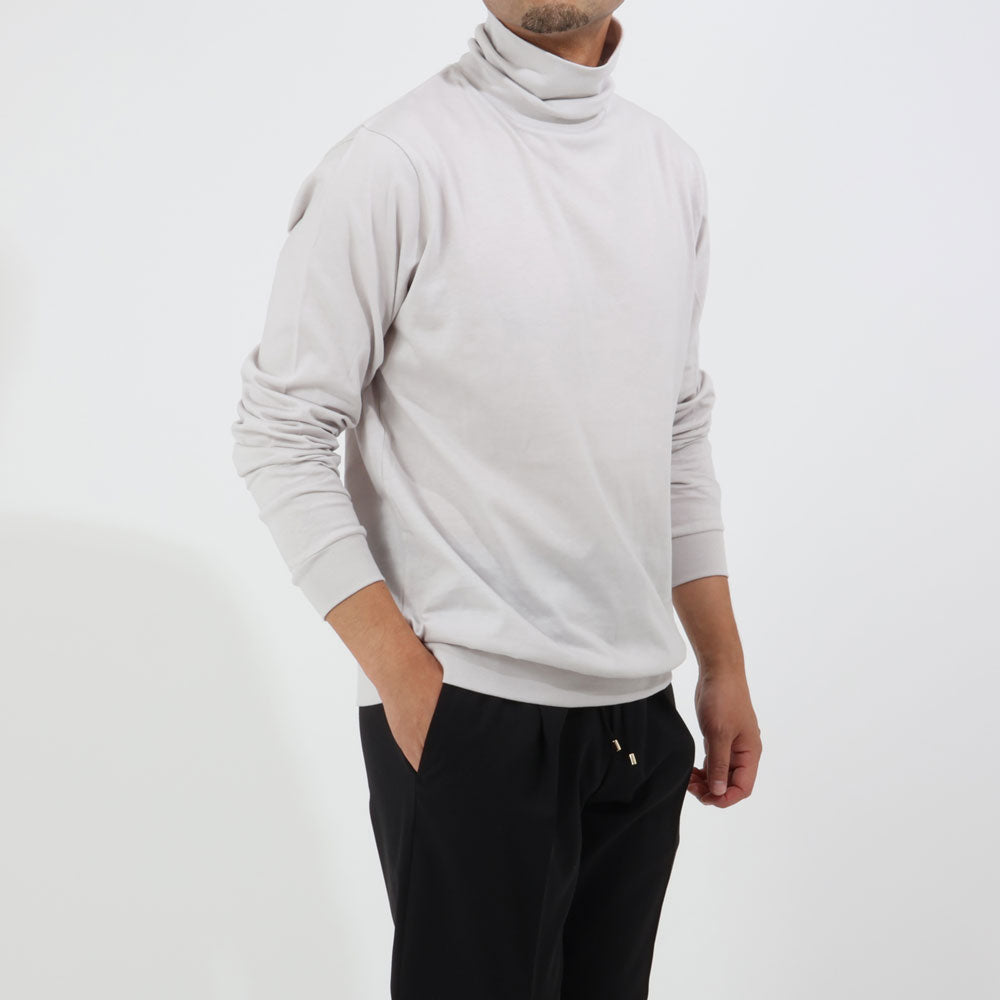 アンティーチポ / スムースコットン タートルネック ロングスリーブ Tシャツ/TRAMINER LUNGO