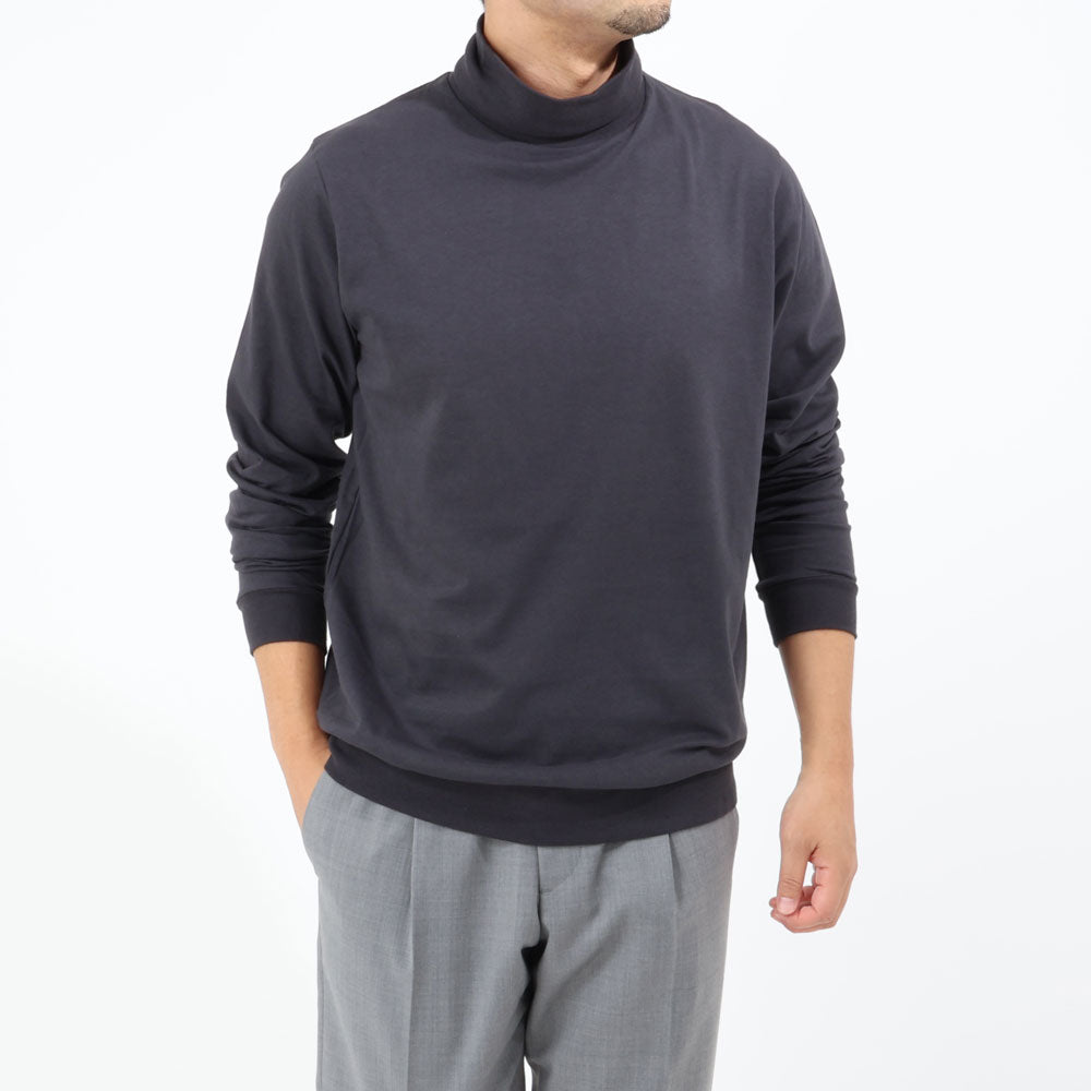 アンティーチポ / スムースコットン タートルネック ロングスリーブ Tシャツ/TRAMINER LUNGO