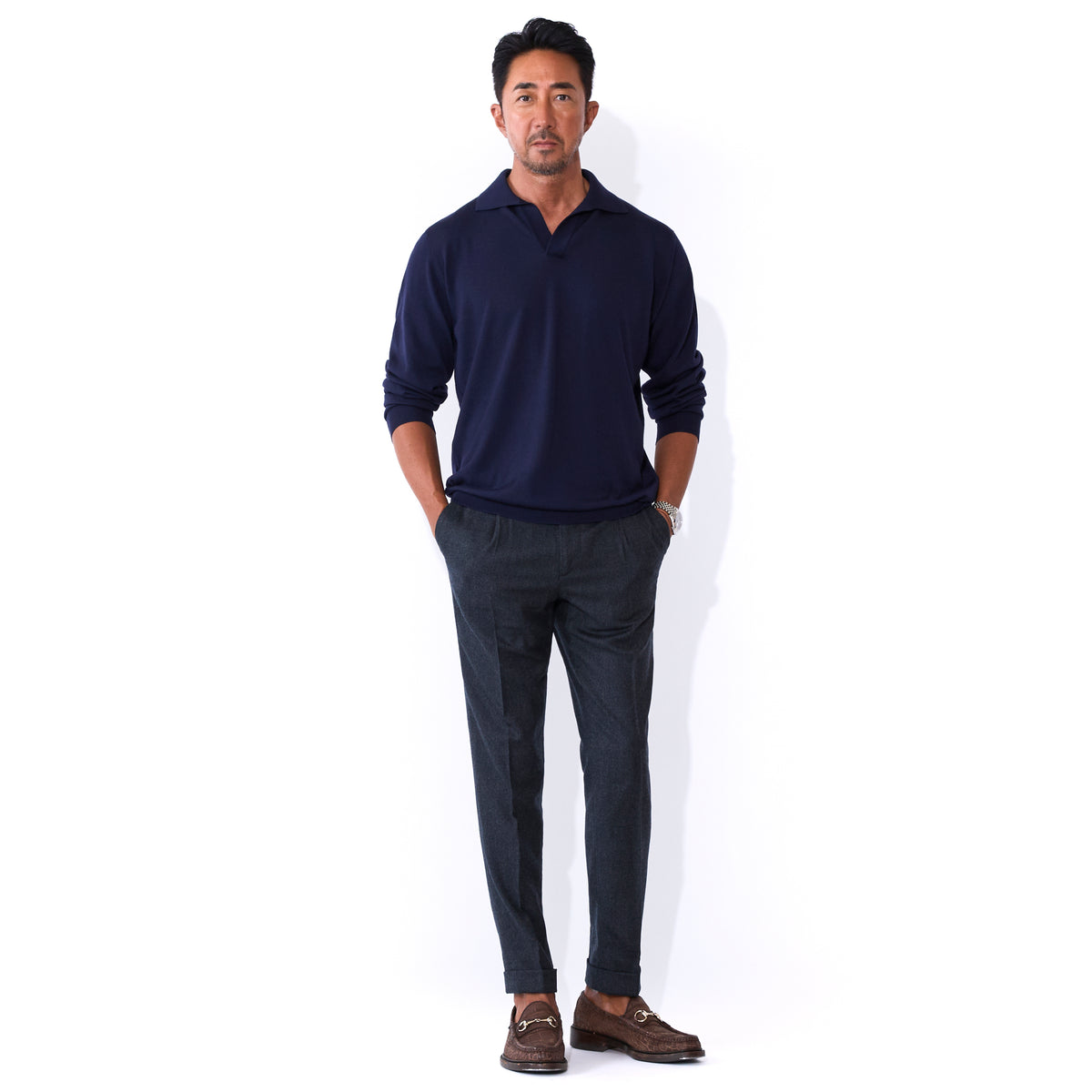 FILIPPO DE LAURENTIIS ロイヤルメリノウール ポロニット