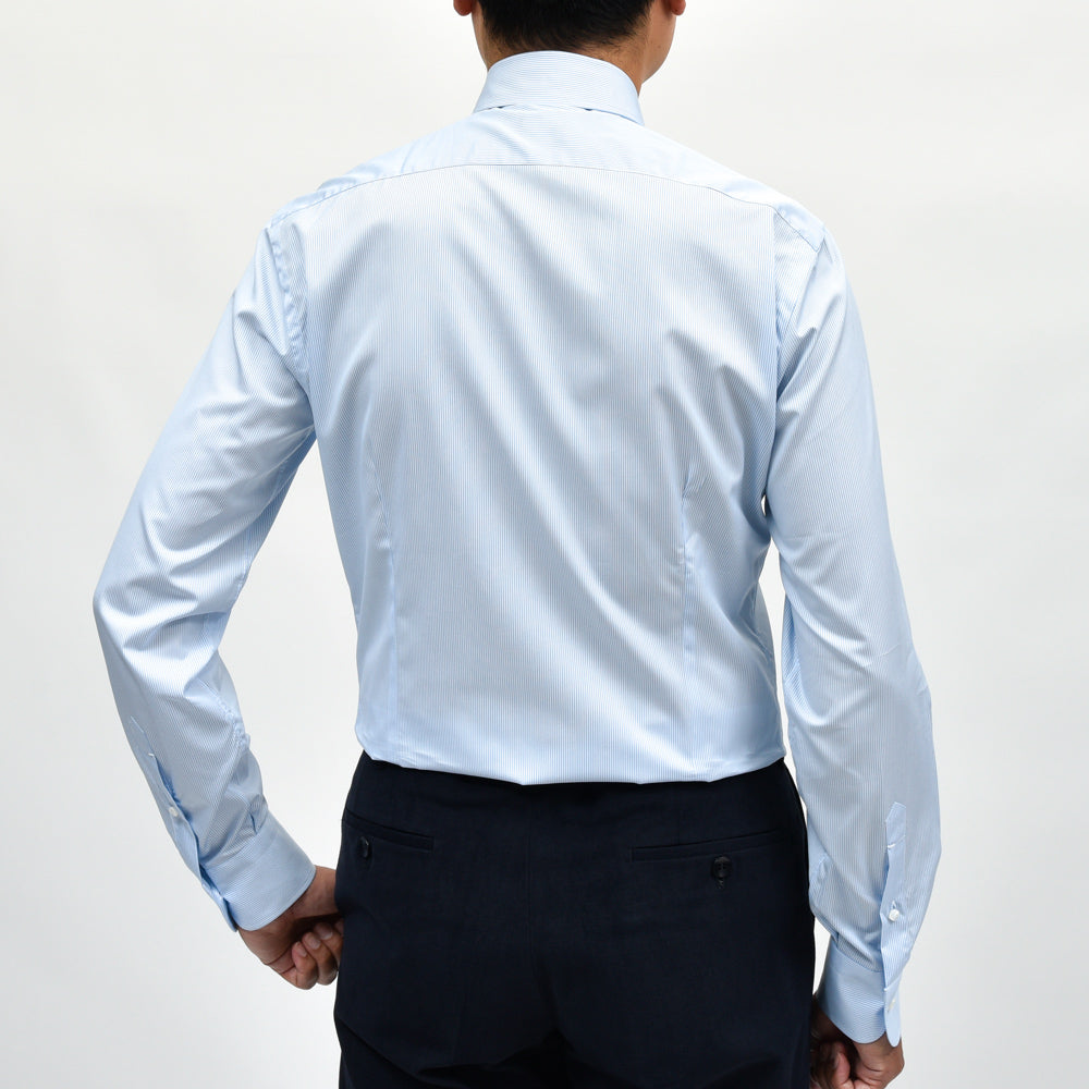 BARBA（バルバ） コットンブロードストライプシャツ / ワイド (406) 11152201052