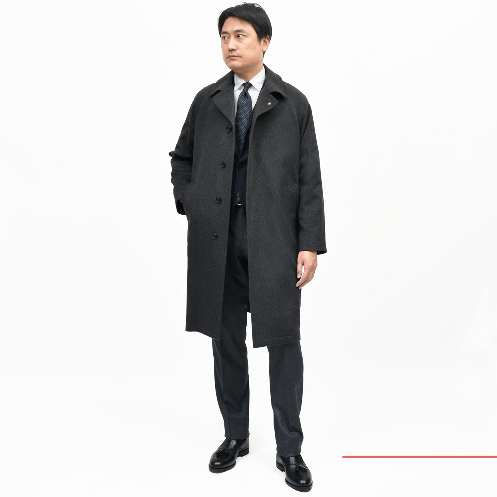 TAGLIATORE（タリアトーレ） SALOMONサロモン ウールカシミアフランネルバルカラーコート 220009 14152009054