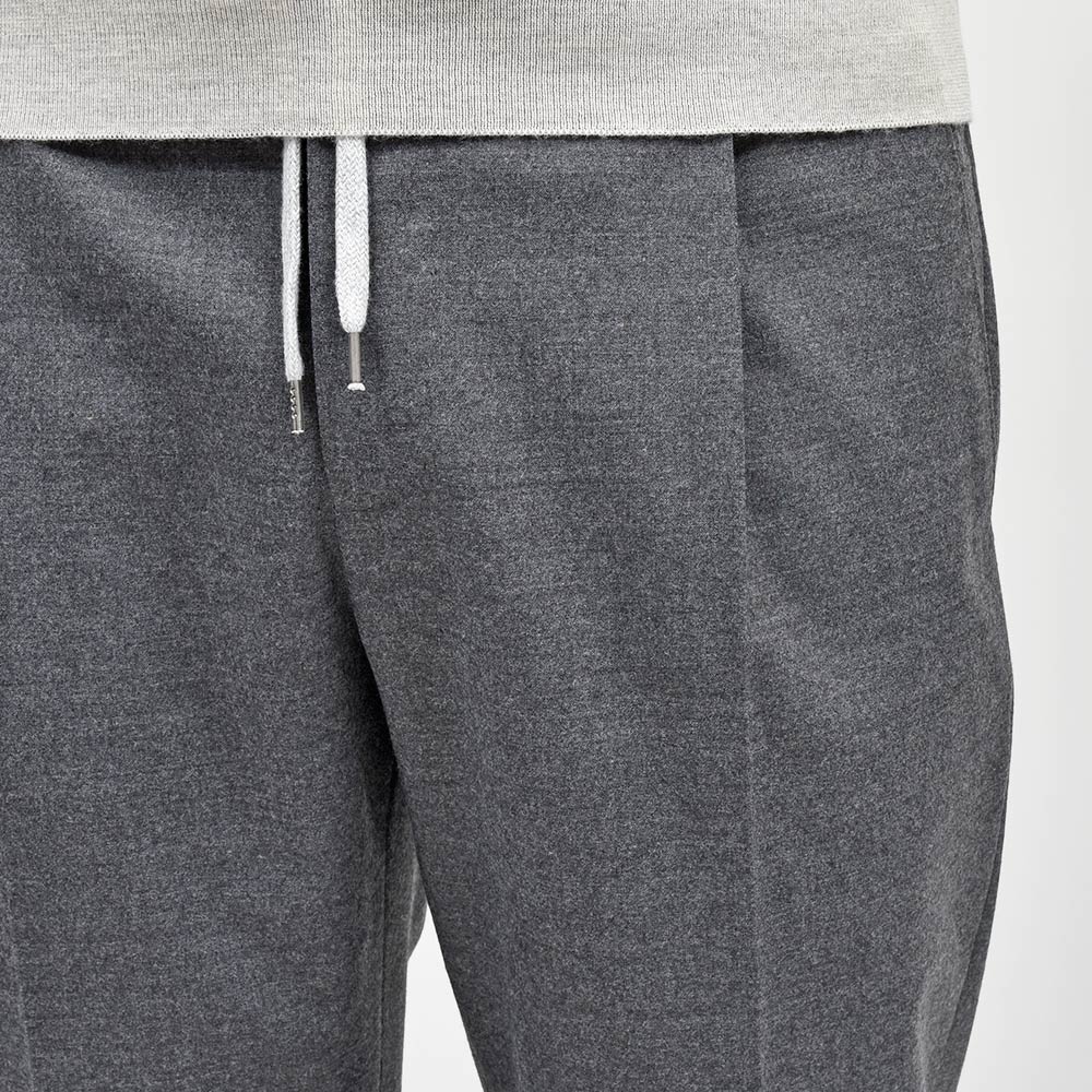 PT TORINO（ピーティー トリノ） ヴァージンウール ストレッチ サキソニー 1プリーツシャーリングパンツ SOFT FIT/MA36