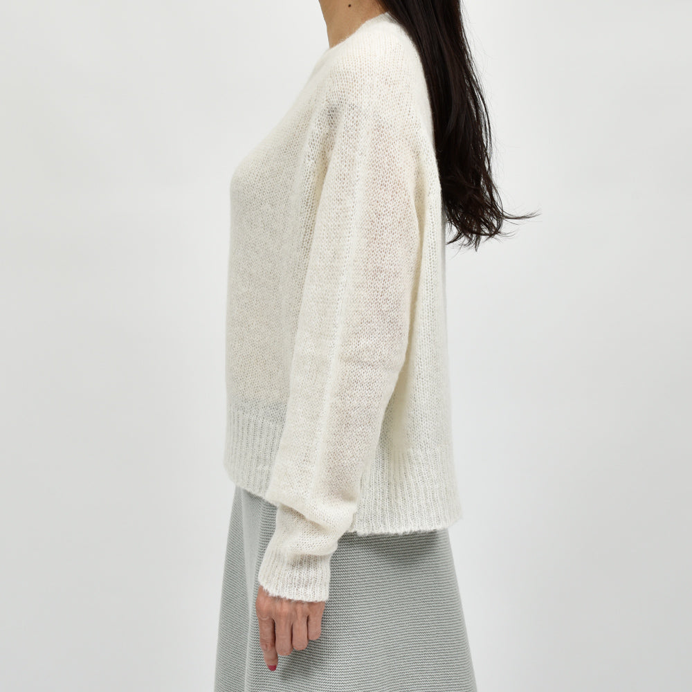 SCAGLIONE（スカリオーネ） DRW022 アルパカラウンドネックニット