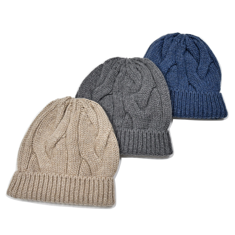 Settefili Cashmere（セッテフィーリ カシミア） カシミヤ ケーブル ビーニー ニットキャップ