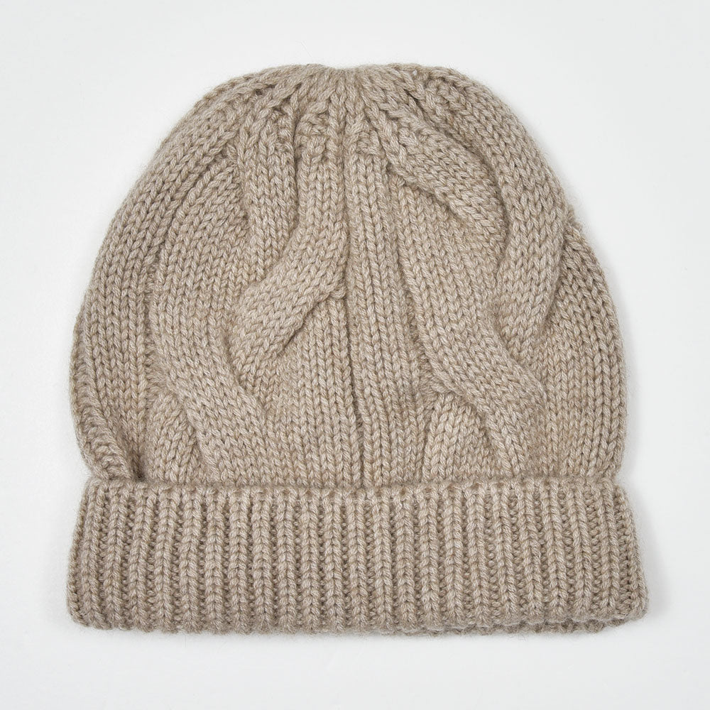 Settefili Cashmere（セッテフィーリ カシミア） カシミヤ ケーブル ビーニー ニットキャップ