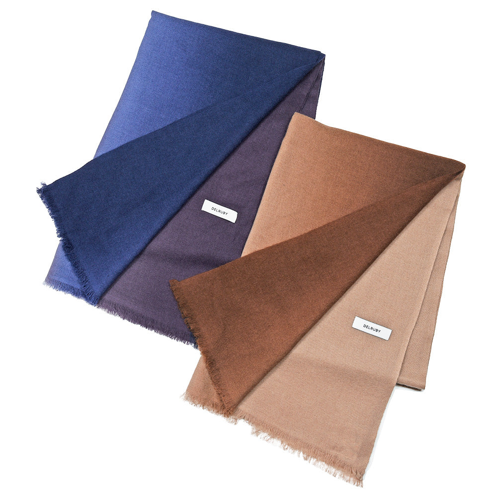 DELRUBY（デルルビー） Plain Twill Ombre カシミヤ グラデーション ストール