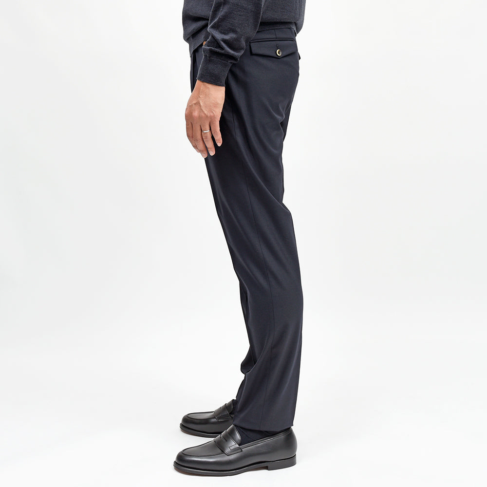 PT TORINO（ピーティー トリノ） NEW BERLIN ウォッシャブルテクノウール ストレッチ サージ 永久クリース 1プリーツパンツ SOFT FIT/VD06