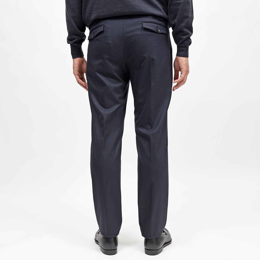 PT TORINO（ピーティー トリノ） NEW BERLIN ウォッシャブルテクノウール ストレッチ サージ 永久クリース 1プリーツパンツ SOFT FIT/VD06