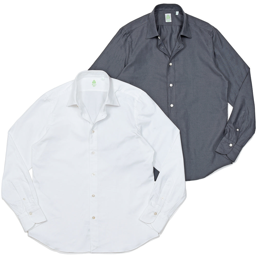 Finamore（フィナモレ） VITTORIO/BALI コットンライトフランネル セミワイドカラーシャツ