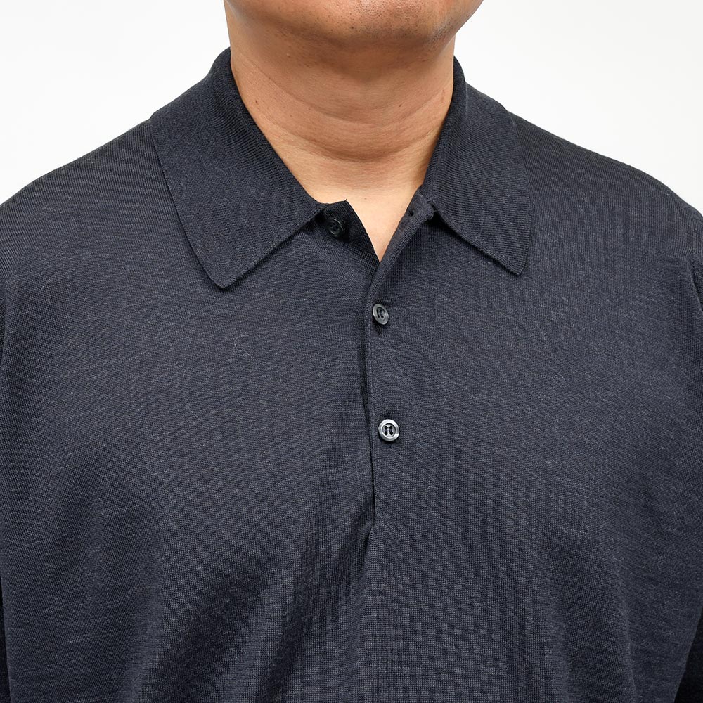 JOHN SMEDLEY（ジョンスメドレー） DORSET エクストラファインメリノウール 30ゲージ ニットポロ EASY FIT