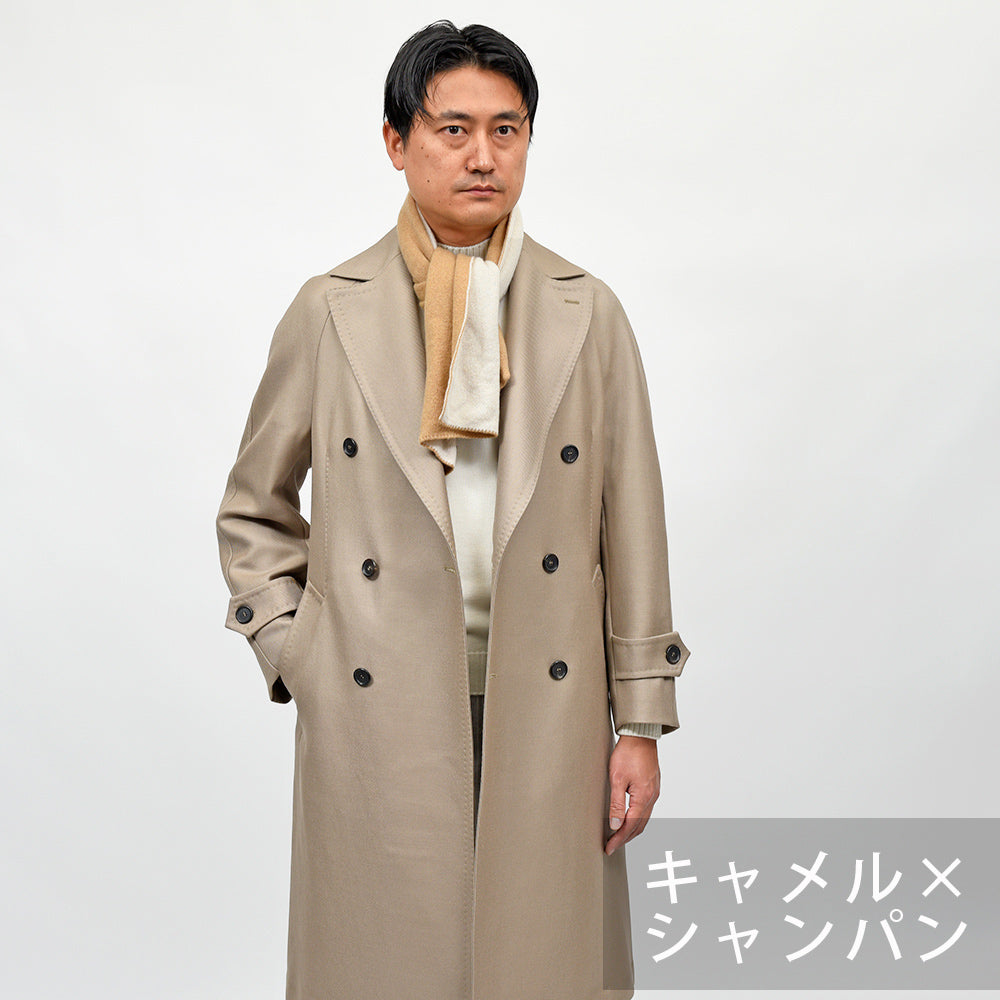 Johnstons of Elgin（ジョンストンズ オブ エルガン） カシミヤ リバーシブル チューブ型 ショートマフラー 35×105 HAA03131