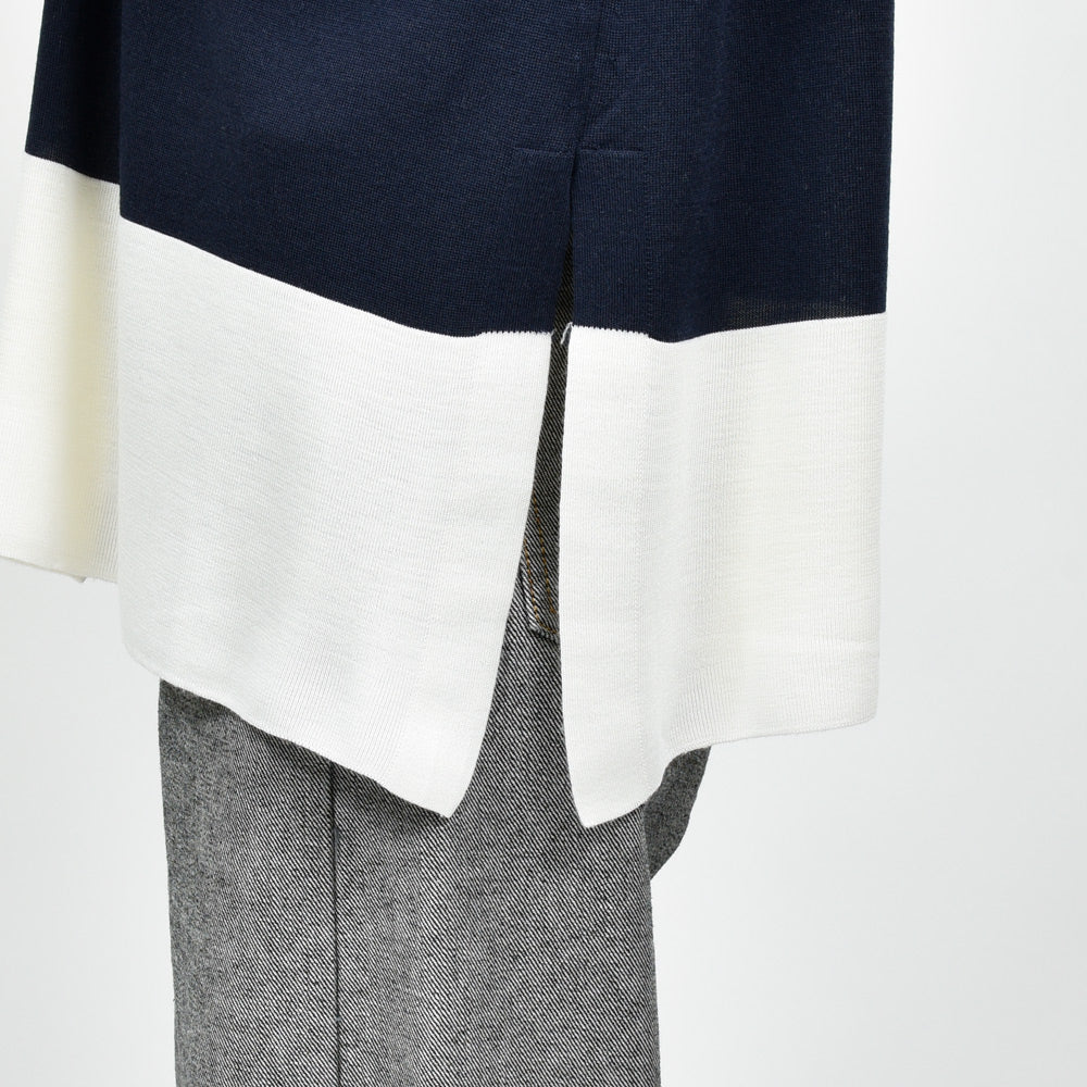 JOHN SMEDLEY（ジョンスメドレー）A4783 バイカラーVネックニットカーディガン