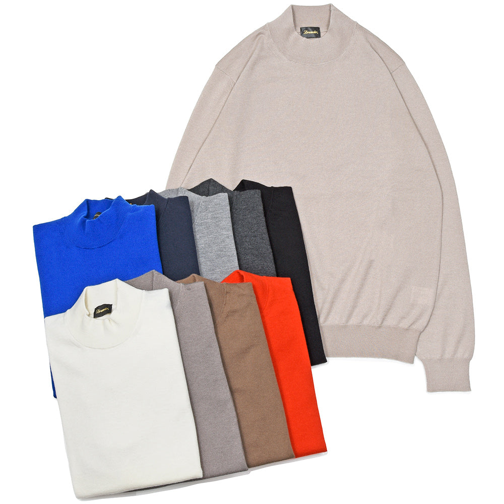 Drumohr（ドルモア） LoroPiana カシミヤ 30ゲージ モックネックニット