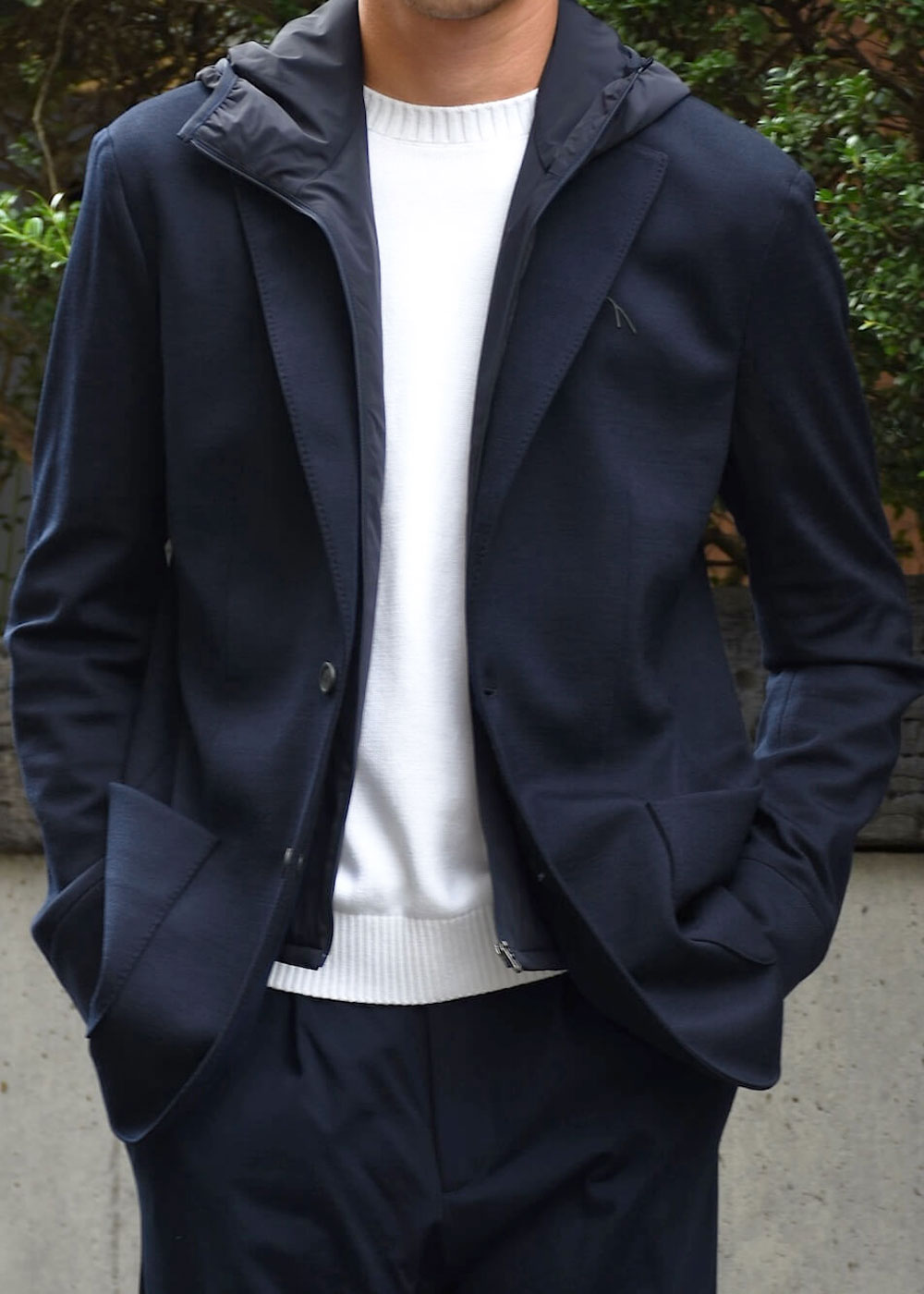 シーズ / ウールジャージー HOODED BLAZER/JB037 TJ272