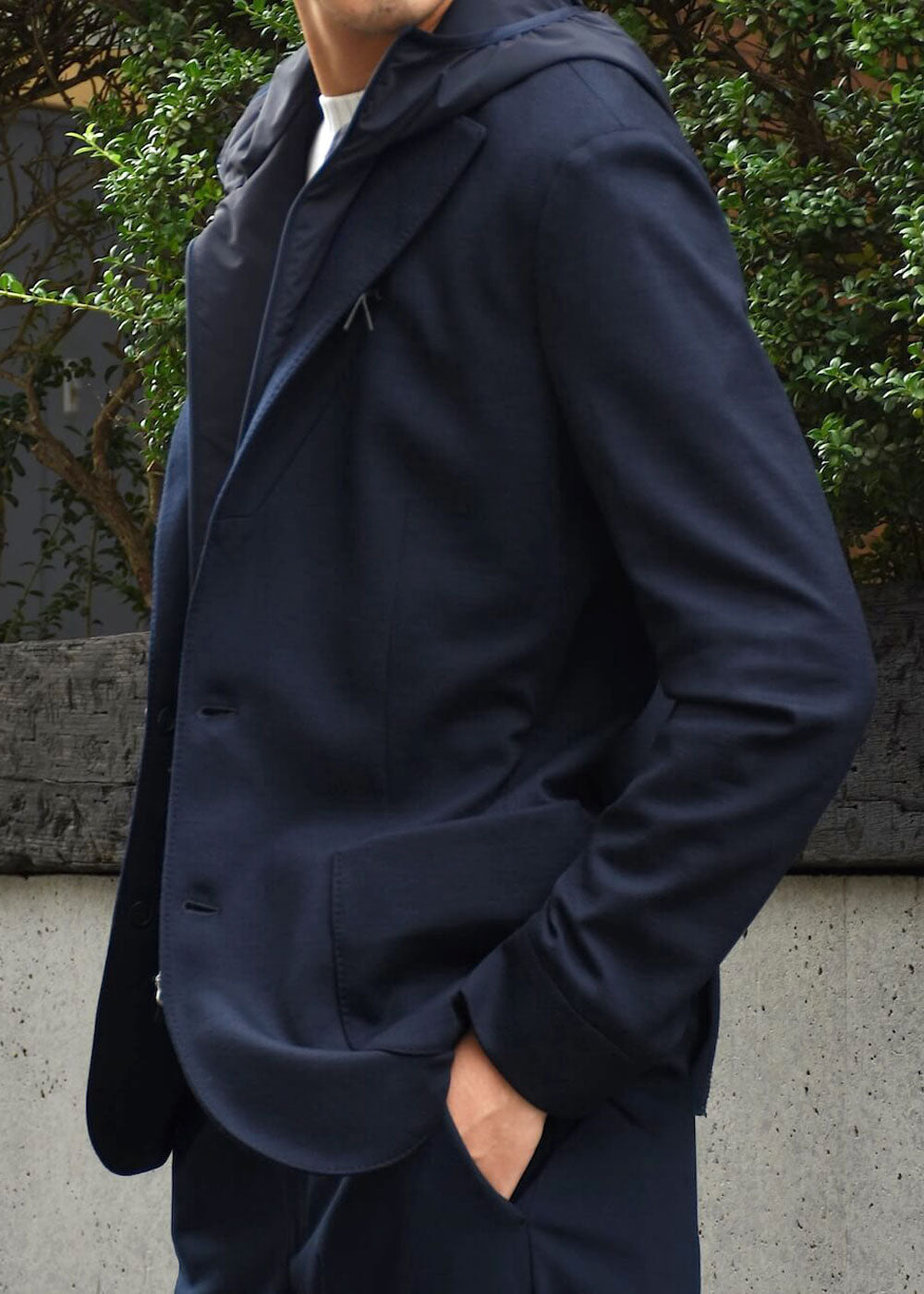 シーズ / ウールジャージー HOODED BLAZER/JB037 TJ272