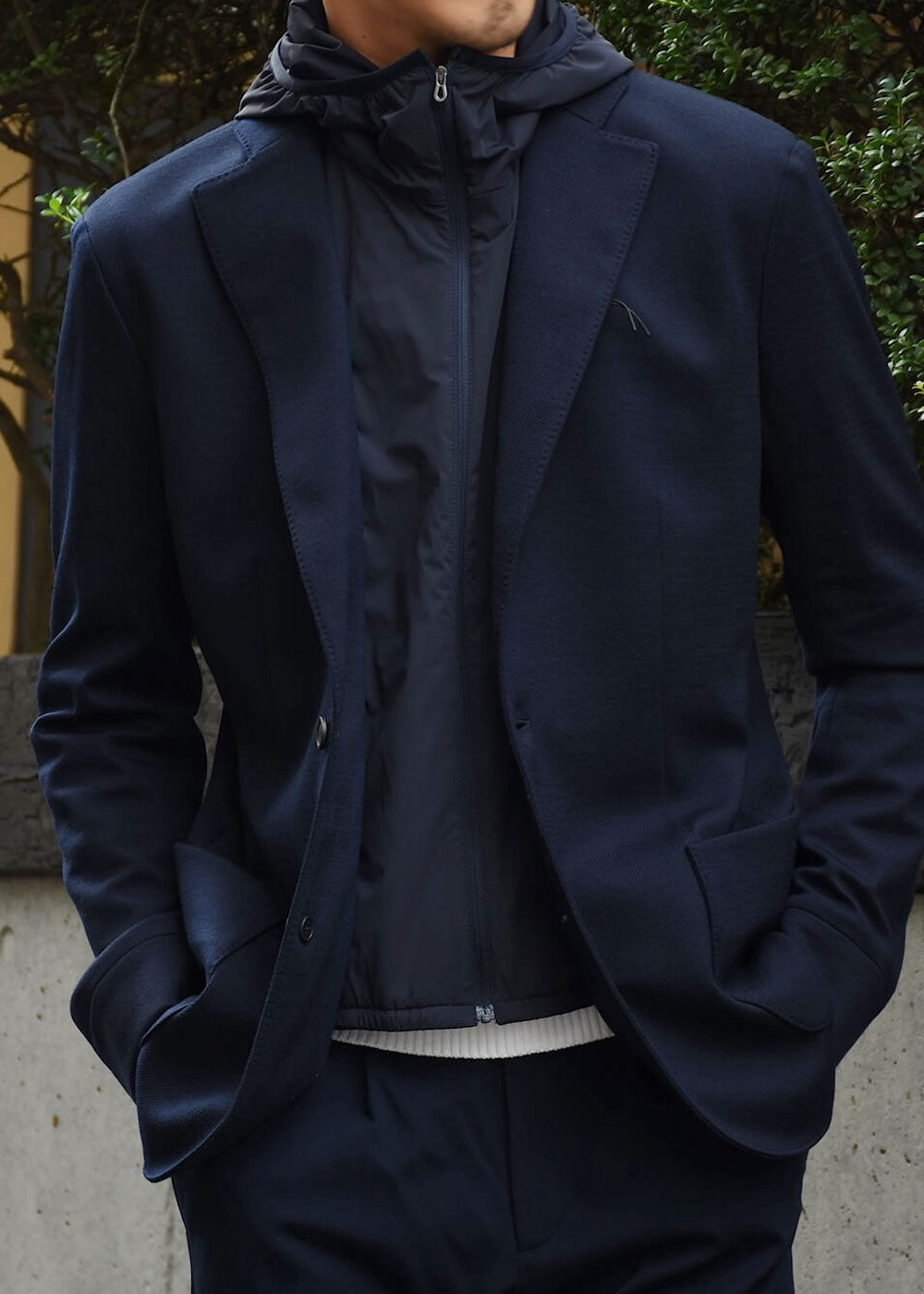 シーズ / ウールジャージー HOODED BLAZER/JB037 TJ272