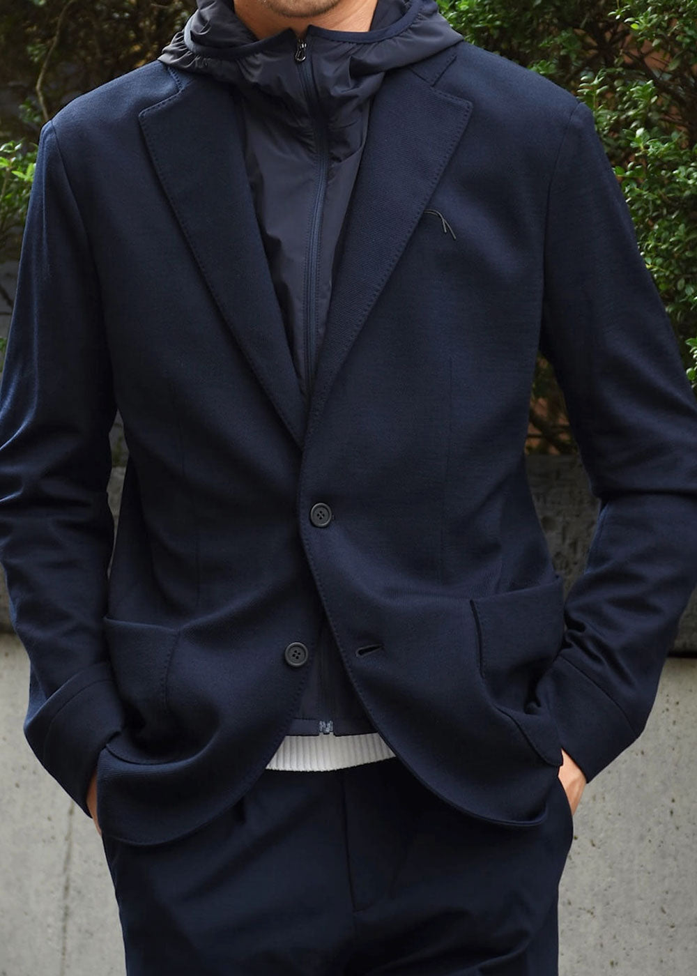 シーズ / ウールジャージー HOODED BLAZER/JB037 TJ272