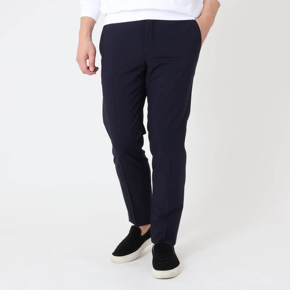インコテックス / ストレッチ ナイロン ノープリーツ 裾シャーリングパンツ(ZIPポケット付き)/SLIM FIT/1TS001 9456A
