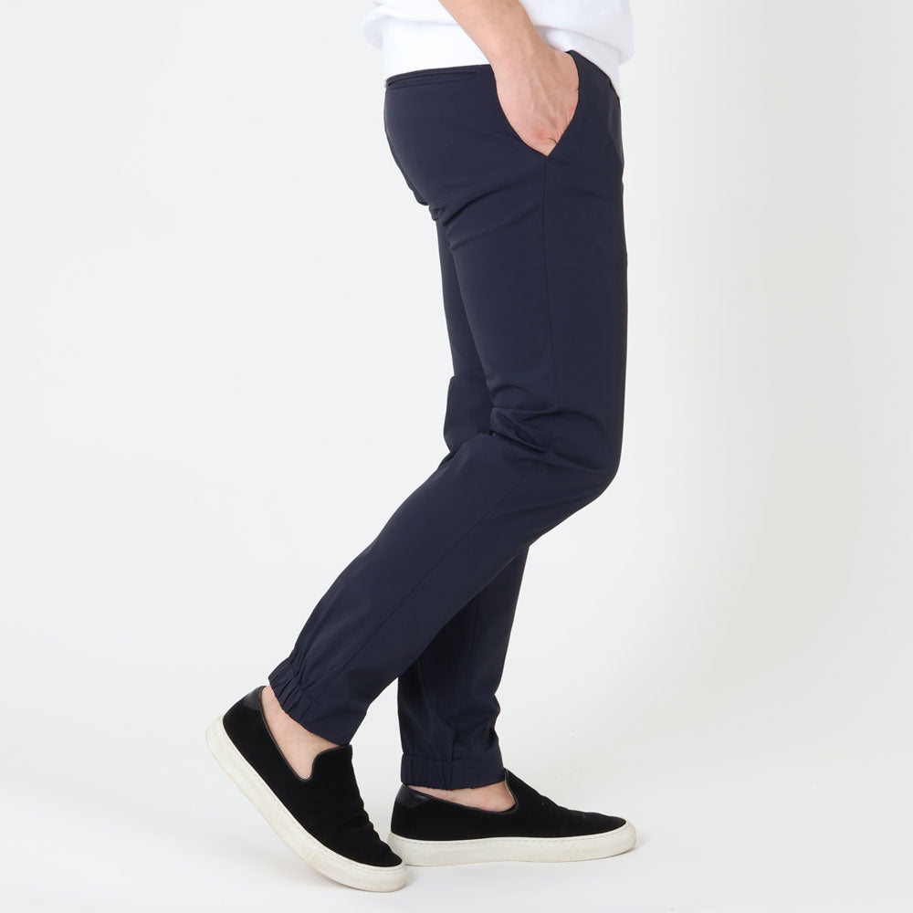 インコテックス / ストレッチ ナイロン ノープリーツ 裾シャーリングパンツ(ZIPポケット付き)/SLIM FIT/1TS001 9456A