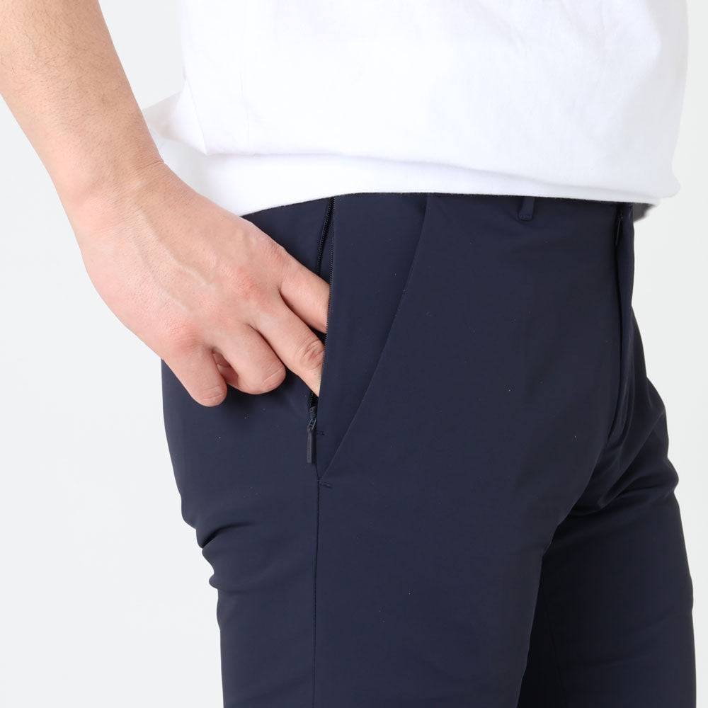 インコテックス / ストレッチ ナイロン ノープリーツ 裾シャーリングパンツ(ZIPポケット付き)/SLIM FIT/1TS001 9456A