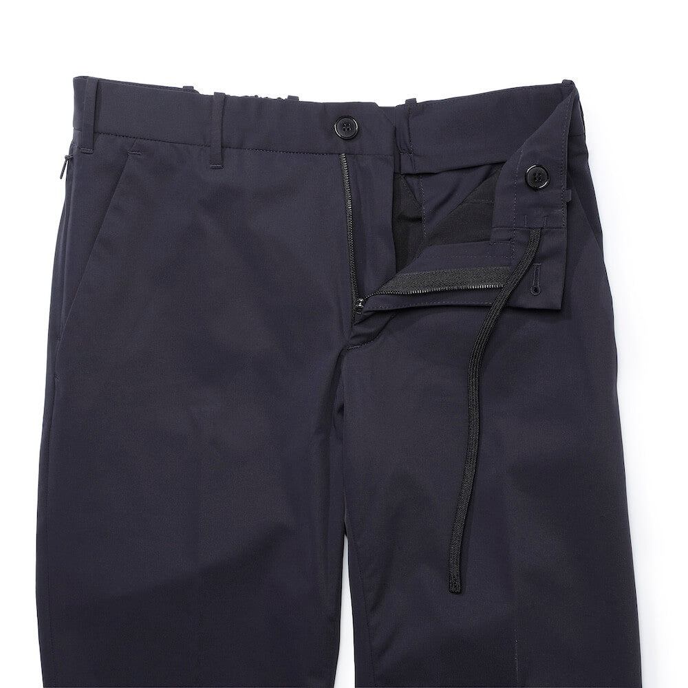 インコテックス / ストレッチ ナイロン ノープリーツ 裾シャーリングパンツ(ZIPポケット付き)/SLIM FIT/1TS001 9456A