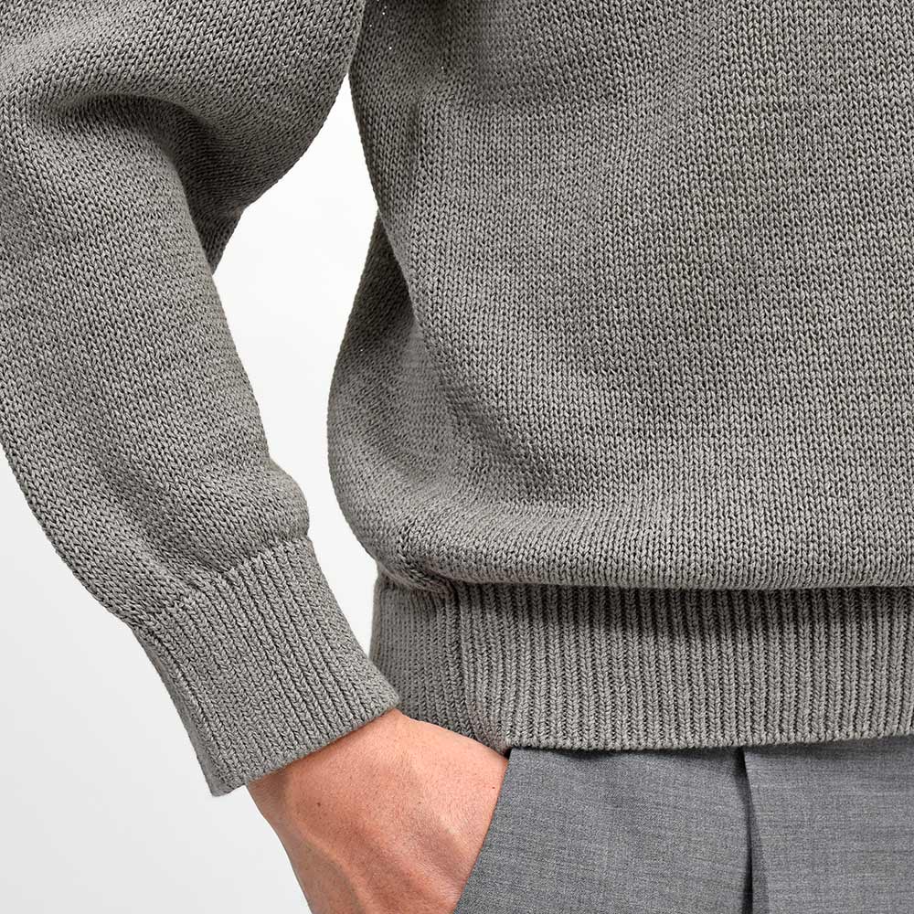 Yonetomi（ヨネトミ） WASHI COTTON KNIT PULLOVER 和紙 コットン ローゲージ クルーネックニット