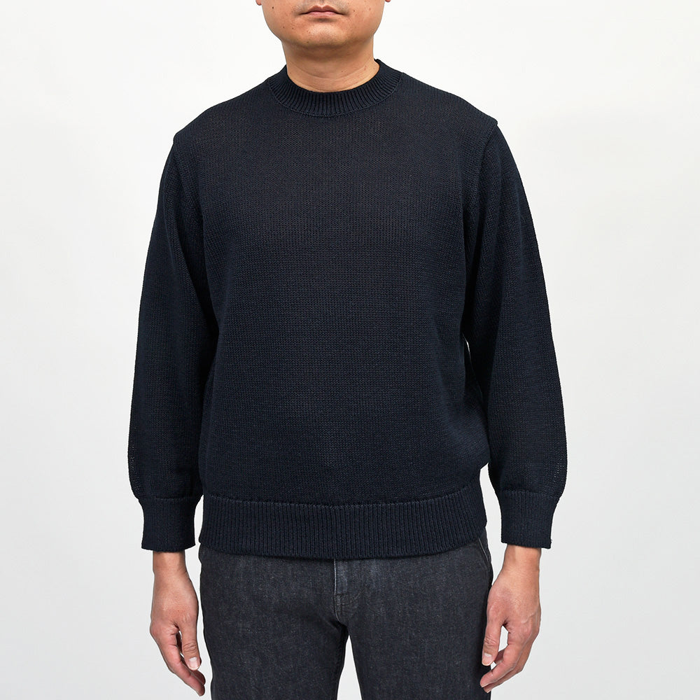Yonetomi（ヨネトミ） WASHI COTTON KNIT PULLOVER 和紙 コットン ローゲージ クルーネックニット