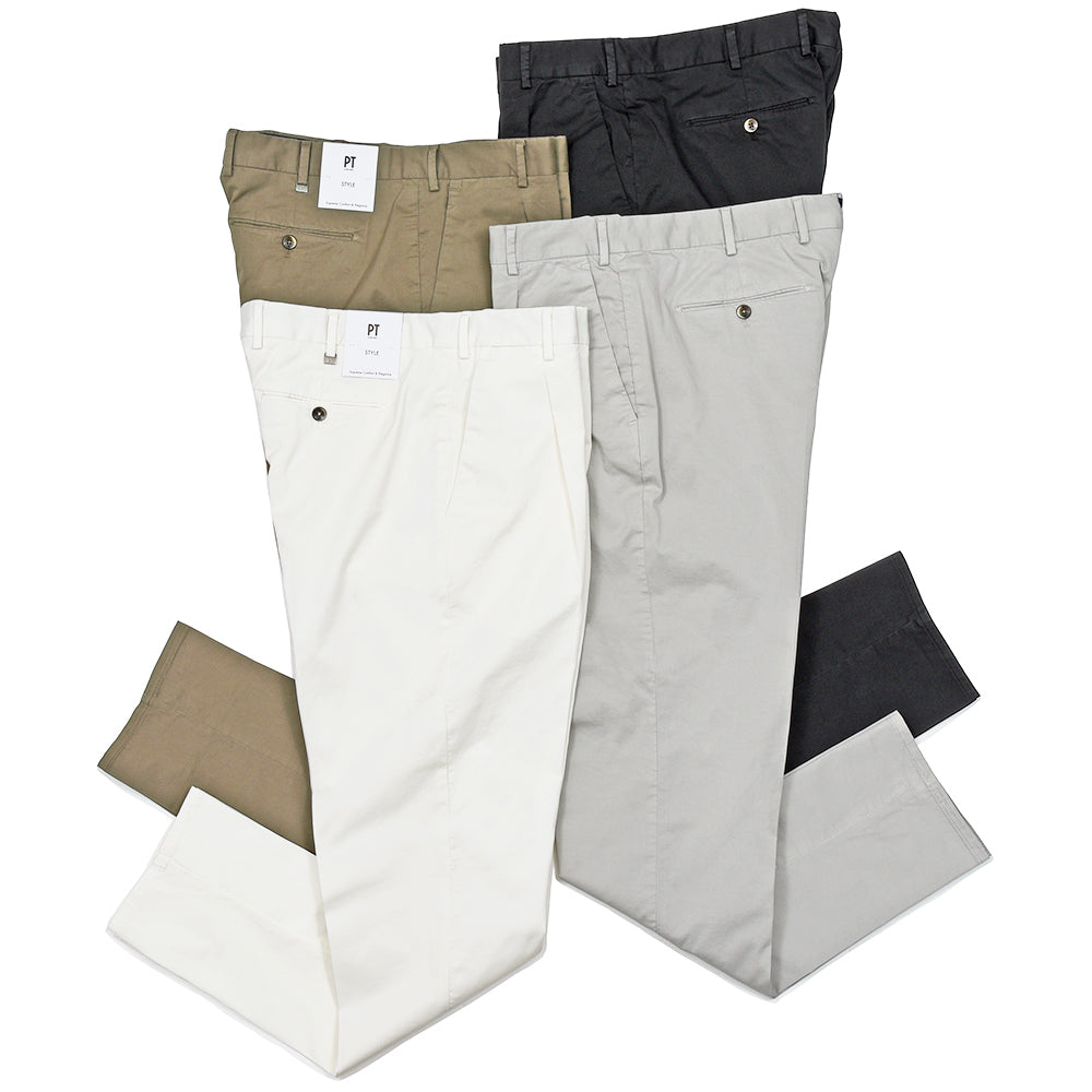 PT TORINO（ピーティートリノ） コットンストレッチ ギャバジン 1プリーツパンツ UNION FIT/PU42