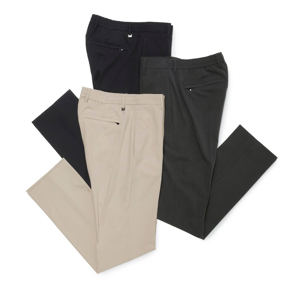 ピーティートリノ / ACTIVE PLAIN WEAVE(平織り) ノープリーツ バックシャーリング パンツ/COASEBZZ0KLT VD11