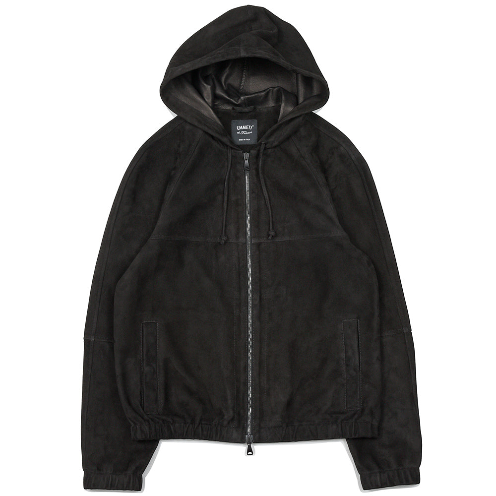 EMMETI（エンメティ） JAYDON SPレザー ラムスエード フーデッドブルゾン