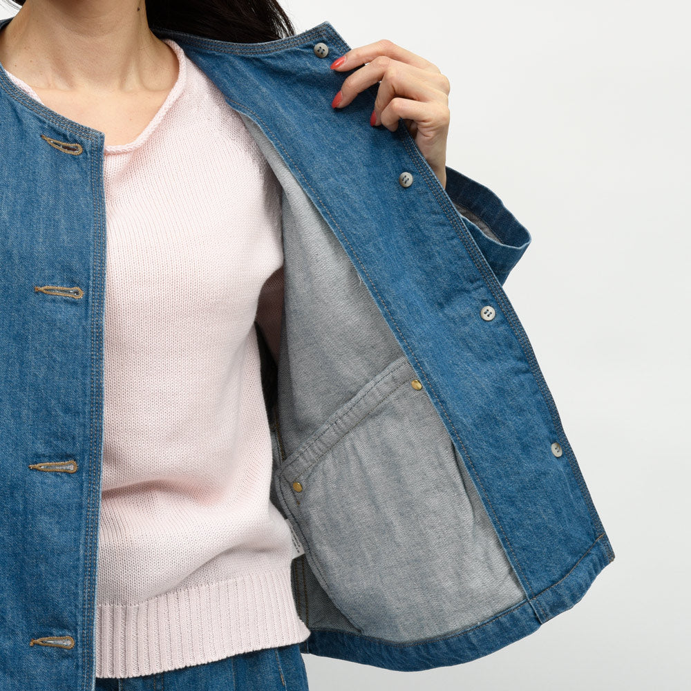 MACKINTOSH（マッキントッシュ）  DNM HUMBIE ノーカラーデニムジャケット