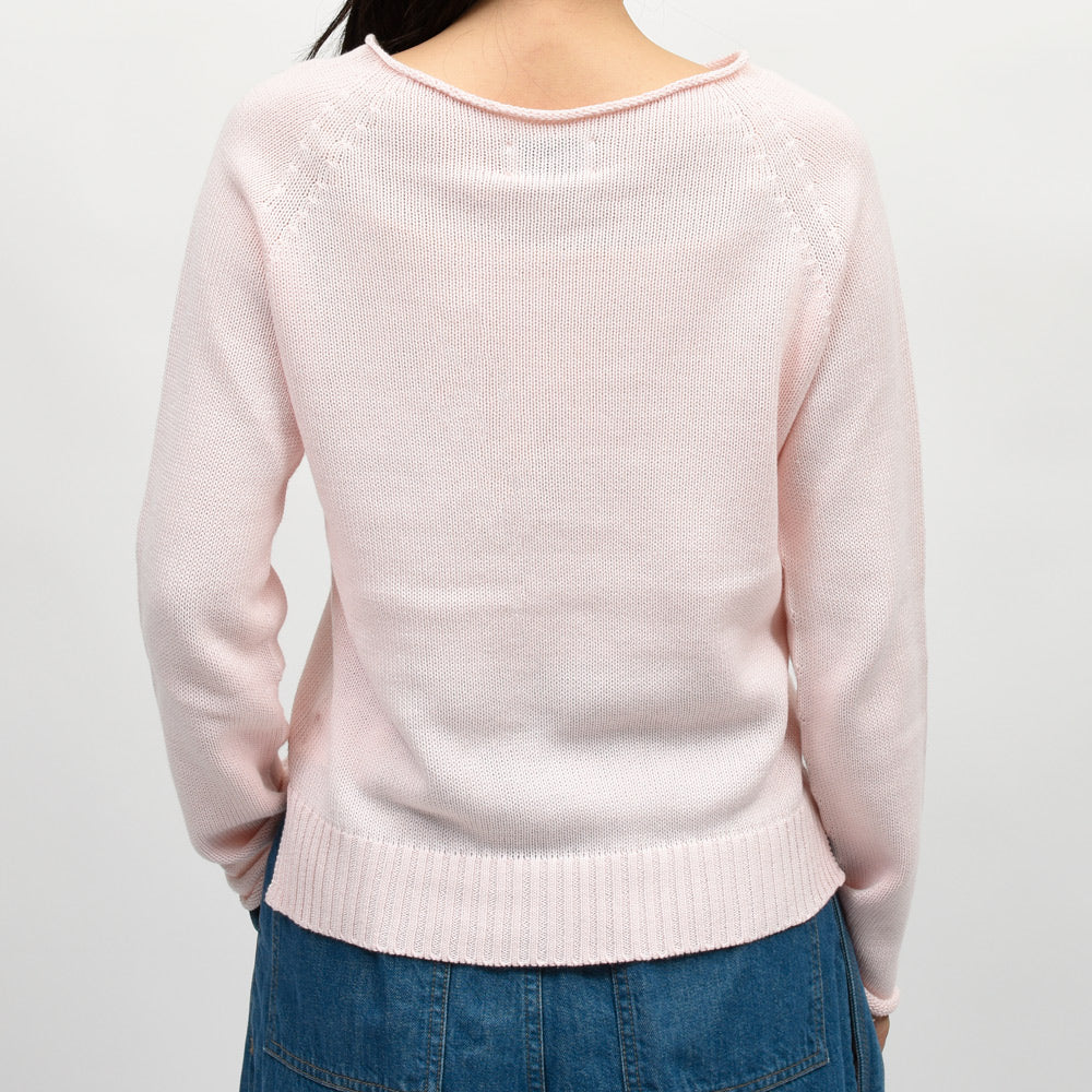 SCAGLIONE（スカリオーネ）  DEC074 コットンラウンドネックニット