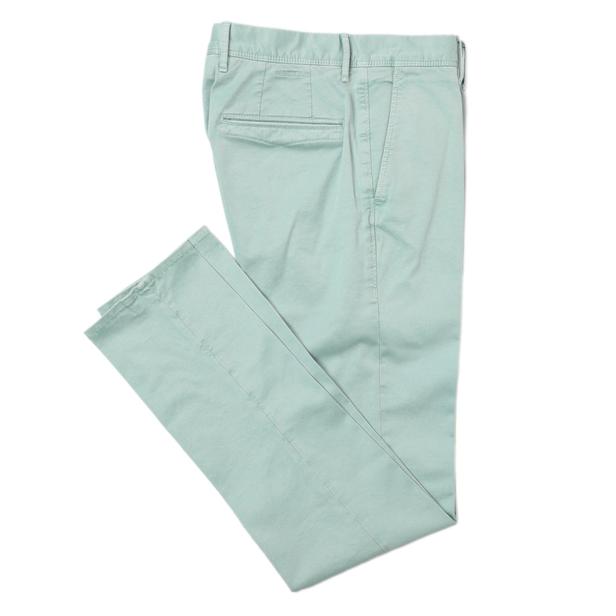 インコテックス /コットン ストレッチ ウォッシュド パンツ / SLIM FIT / 18S100 9664C / ターコイズ