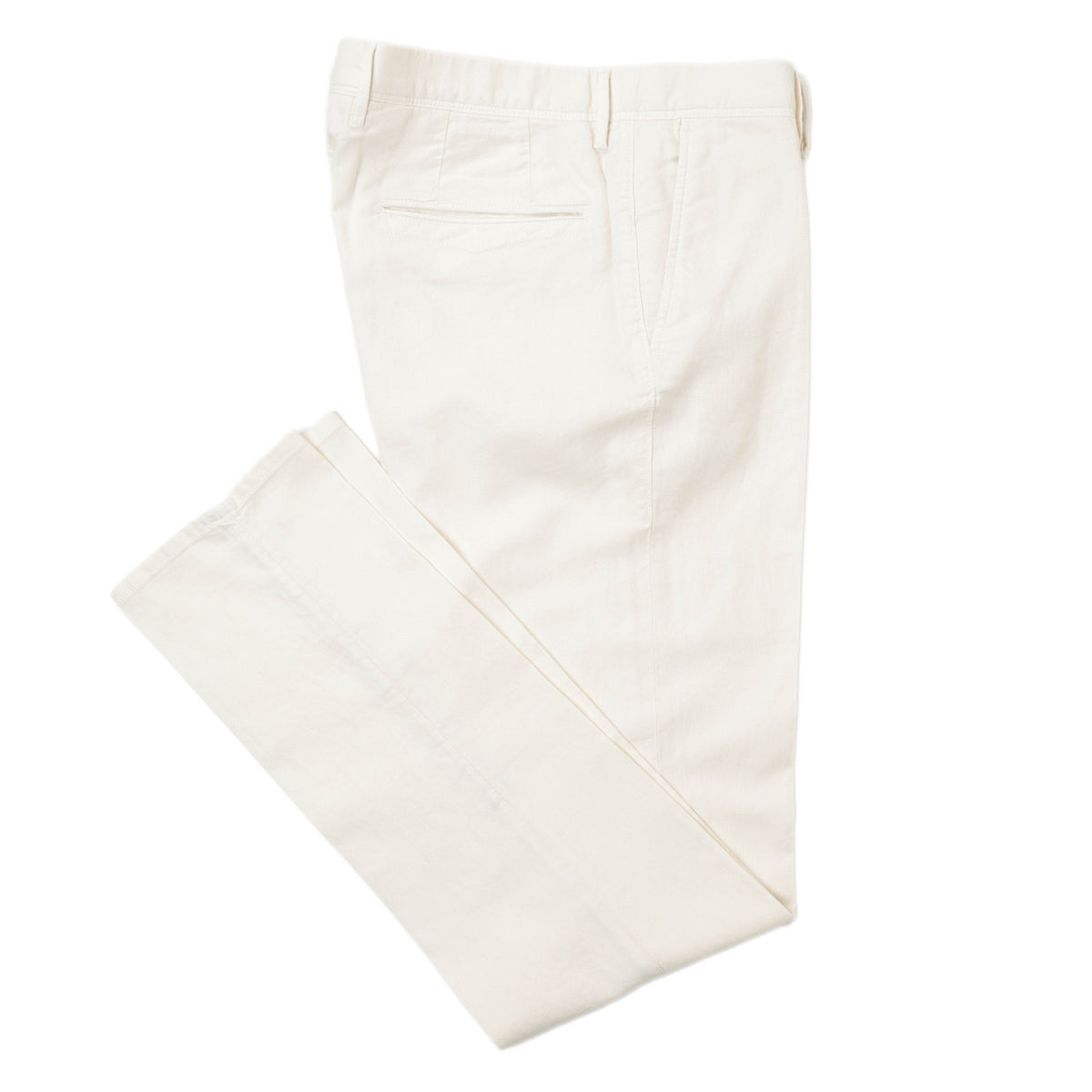 インコテックス / コットン リネン ウォッシュド ストレッチ パンツ / SLIM FIT / 18S100 9809A / アイボリー