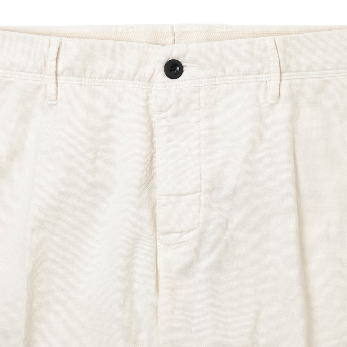インコテックス / コットン リネン ウォッシュド ストレッチ パンツ / SLIM FIT / 18S100 9809A / アイボリー