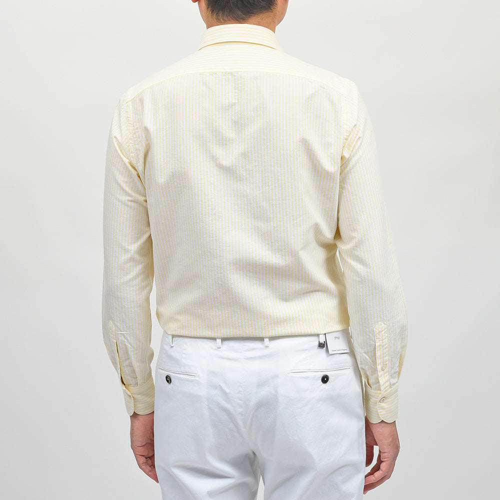 Finamore（フィナモレ） VITTORIO/BALI コットンオックス ロンドンストライプ セミワイドカラーシャツ