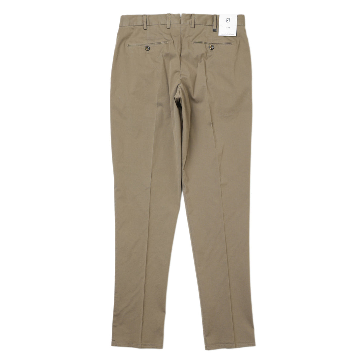 ピーティートリノ / 1プリーツ ストレッチ コットン ワイドテーパード スラックスパンツ / UNION FIT  / グレージュ