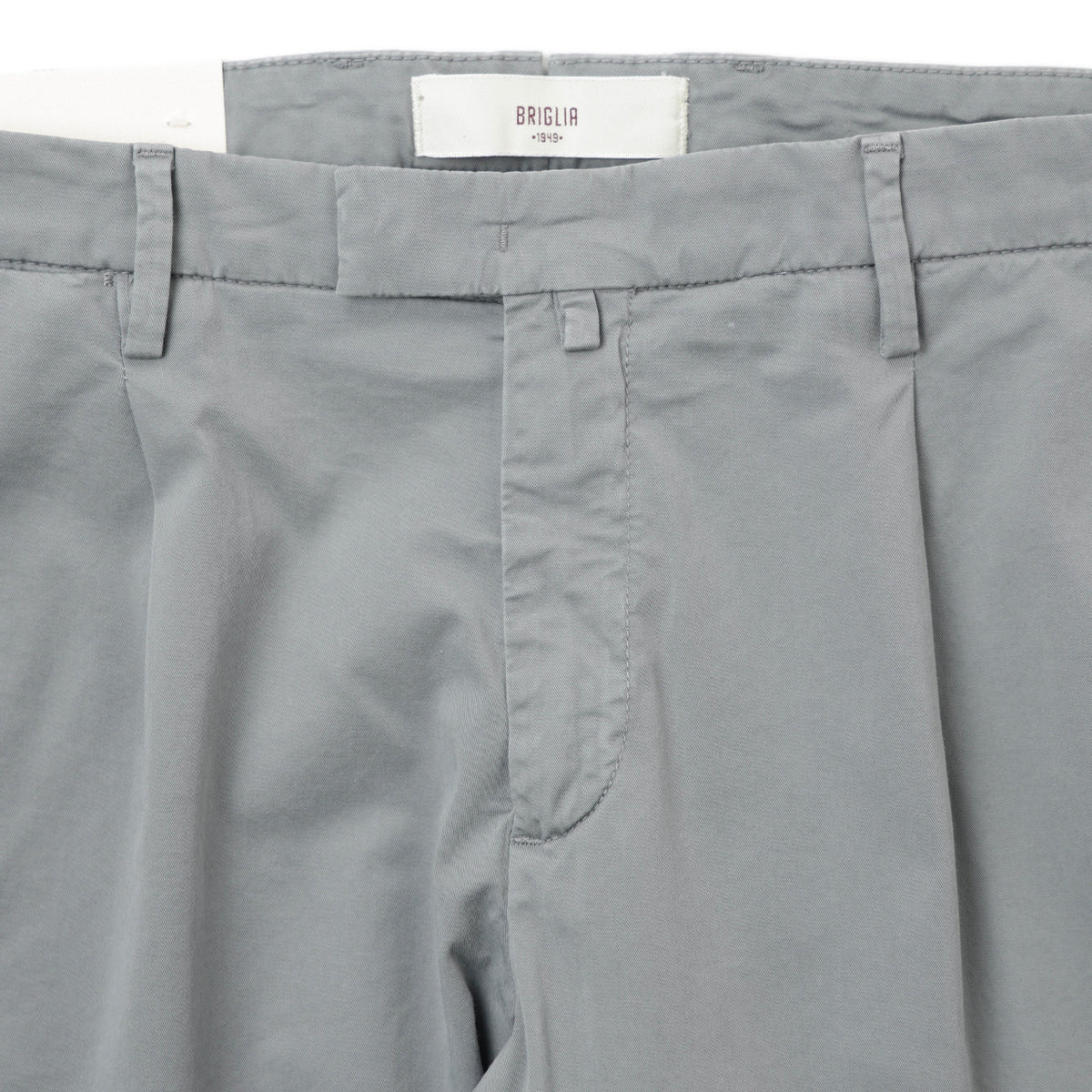 ブリリア 1949 / 1プリーツ コットン ストレッチ スラックス パンツ/ SLIM FIT / BG07 300008 / グレー