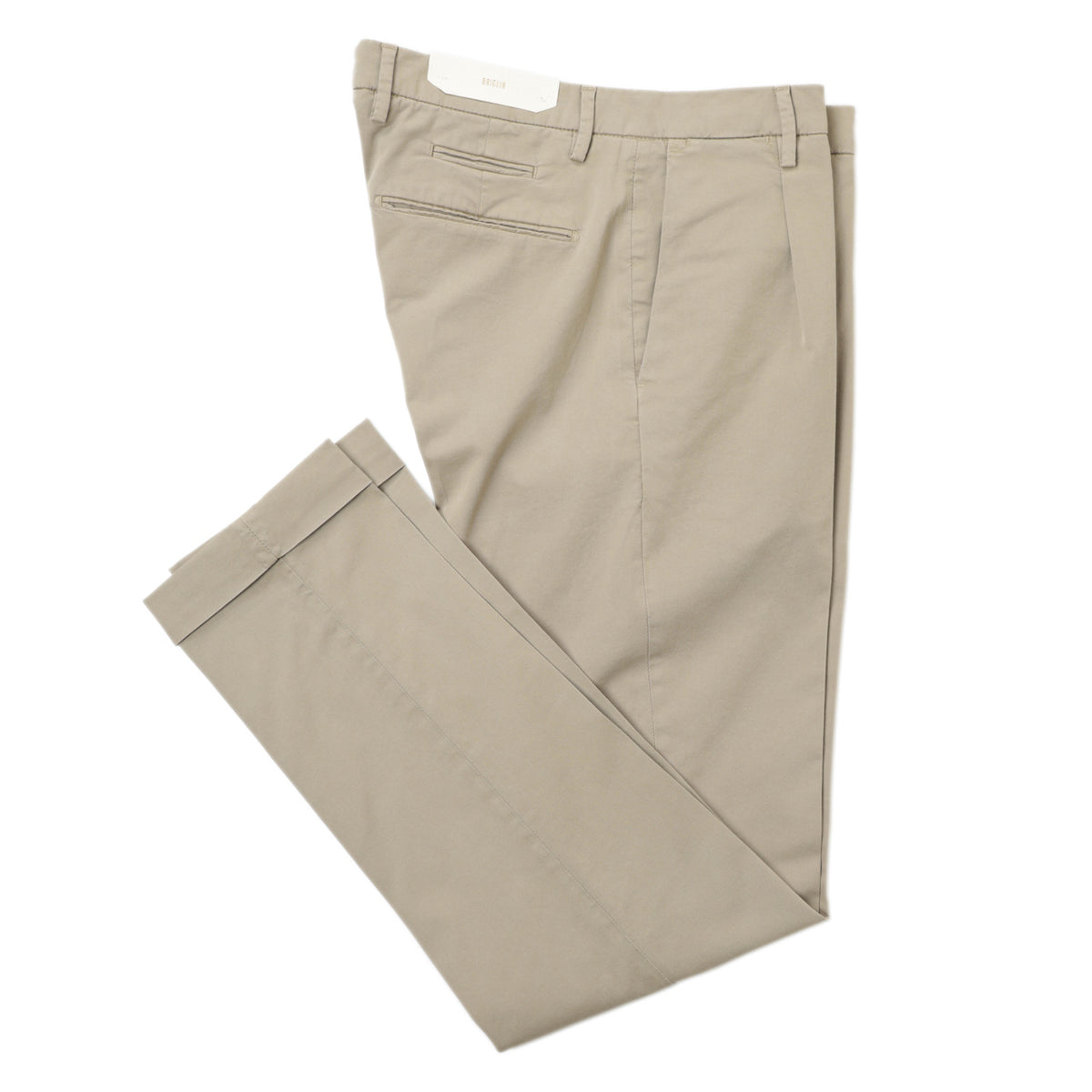 ブリリア 1949 / 1プリーツ コットン ストレッチ スラックス パンツ/ SLIM FIT / BG07 300008 / ベージュ