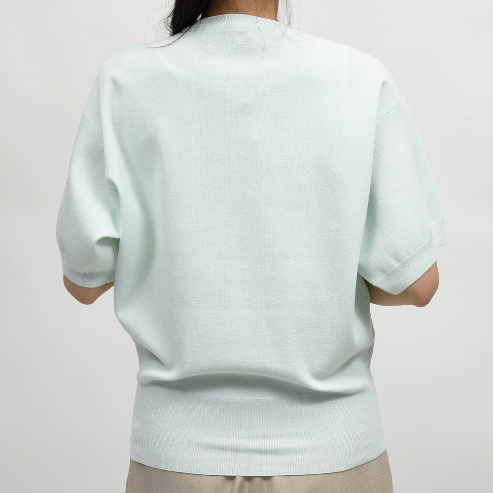 PLAN C（プランシー）  60230001 インターシャクルーネックシャツ