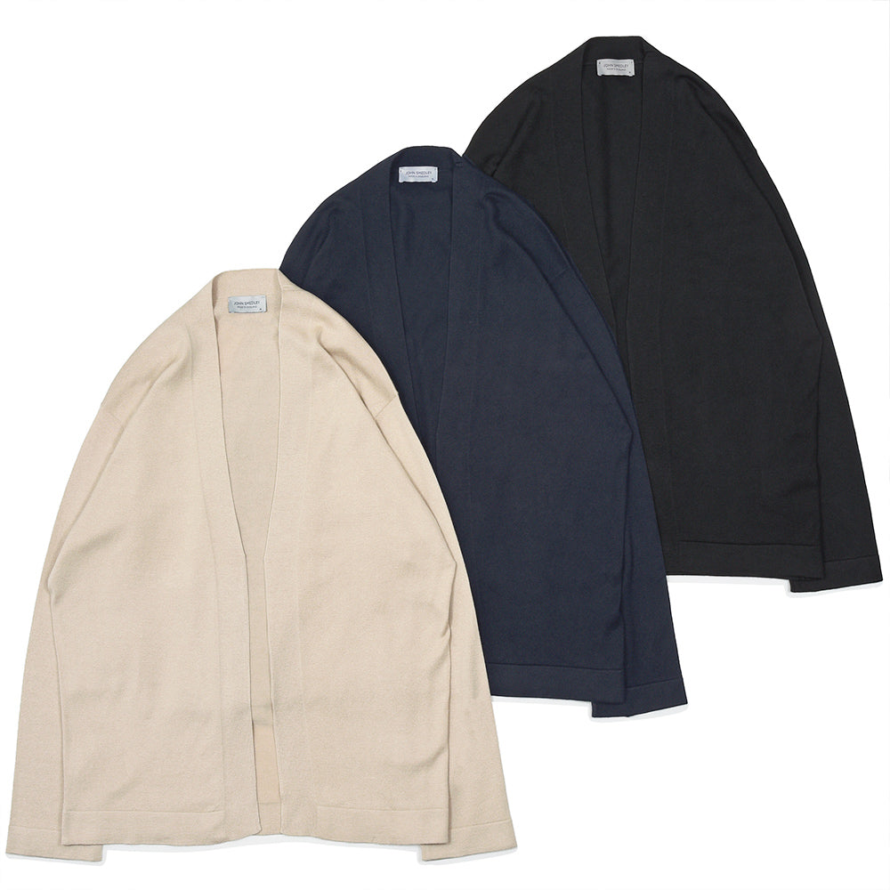 JOHN SMEDLEY（ジョンスメドレー） S4680 シーアイランドコットン 24ゲージ ボタンレス ニットカーディガン