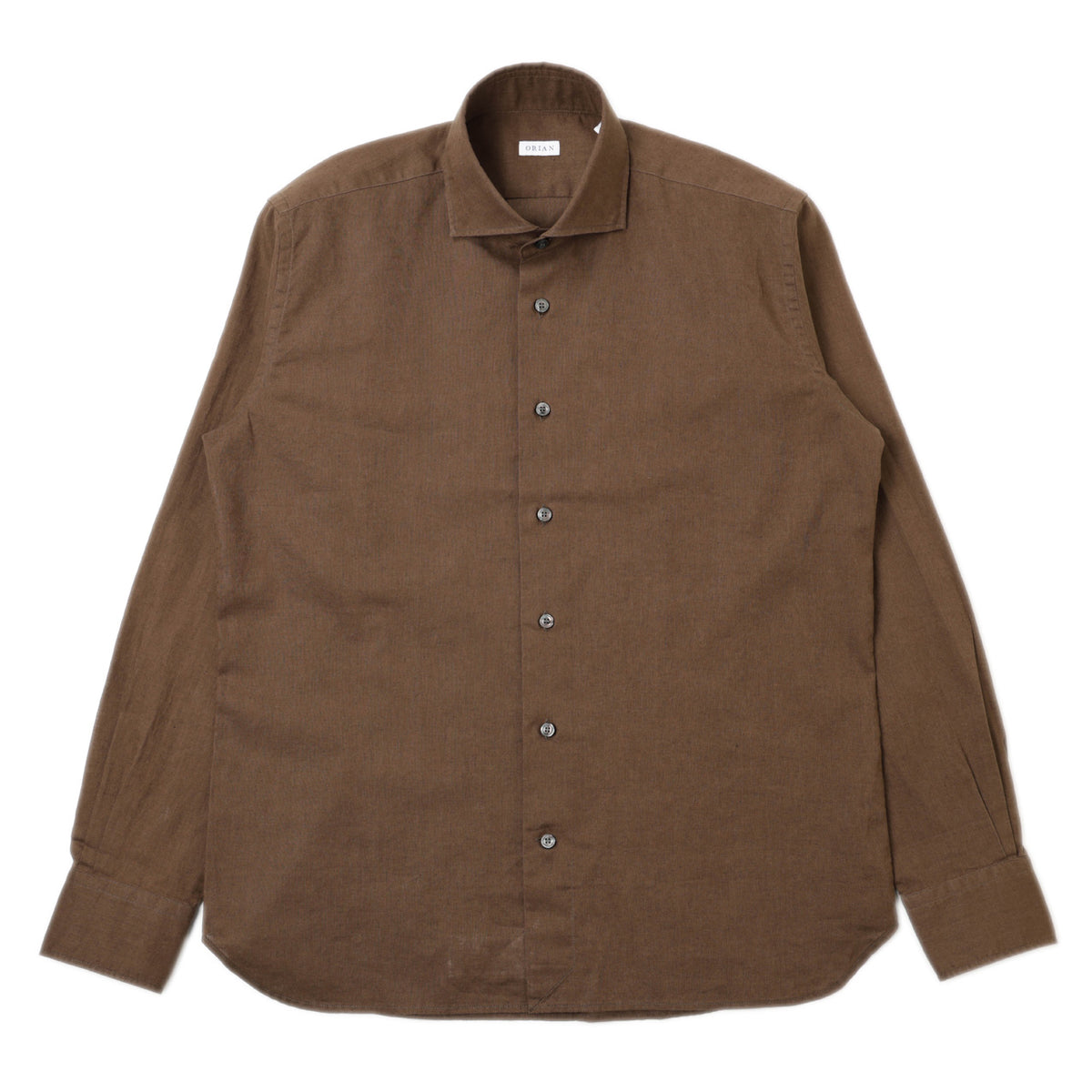 オリアン / Vintage ワイドカラー リネンコットン シャツ 長袖 前開き 製品洗い/SLIM FIT/JH90 02U489 60