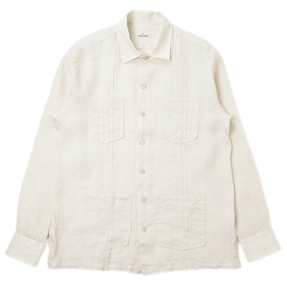 アレッサンドロ ゲラルディ / リネン 4ポケット キューバシャツ / GUAYABERA6 / ベージュ